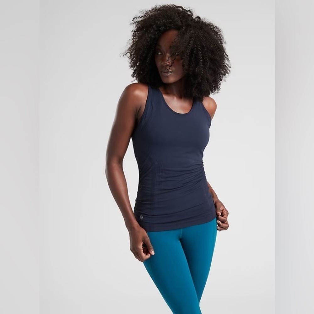 Athleta Speedlight Lightweight Racerback Tank Workout Top X Small Navy Blue